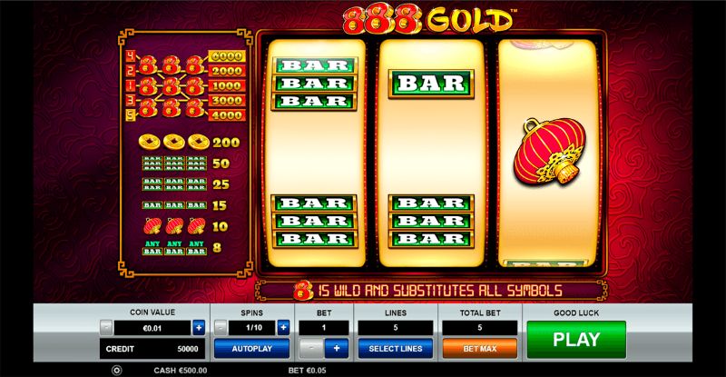 Luật chơi 888 Gold Slot K8 mới nhất